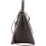 Céline Black Boxcalf Leather Pink Edges Belt Handbag