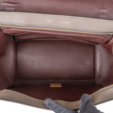 Celine Croc Embossed Suede Trapeze Bag Handbag