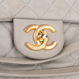 Chanel Quilted Nubuc Easy Single Flap Shoulder Bag
