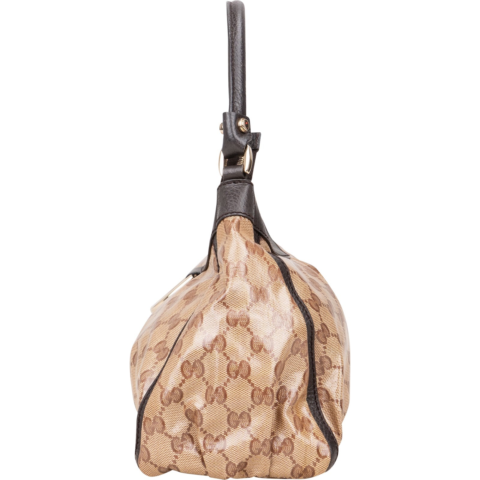 Gucci Monogram GG Patent Abbey Handbag - vintageandkickz