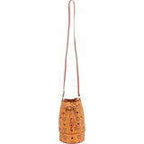 MCM Monogram Visetos Mini Drawstring Bucket Crossbody Bag