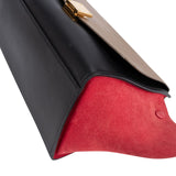 Celine Tricolor Suede Leather Trapeze Handbag