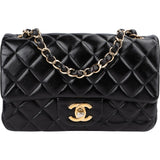 Chanel Quilted Leather Medium Double Flap Crossbody Bag