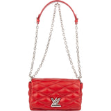 [🔄️B06 / F67] Louis Vuitton Canvas Monogram Lambskin Malletage Twist Crossbody Bag - vintageandkickz