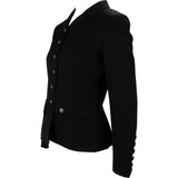 Chanel Black Suit Blazer Button Up Equestrian Coat Jacket (FR 38 / DE 36)
