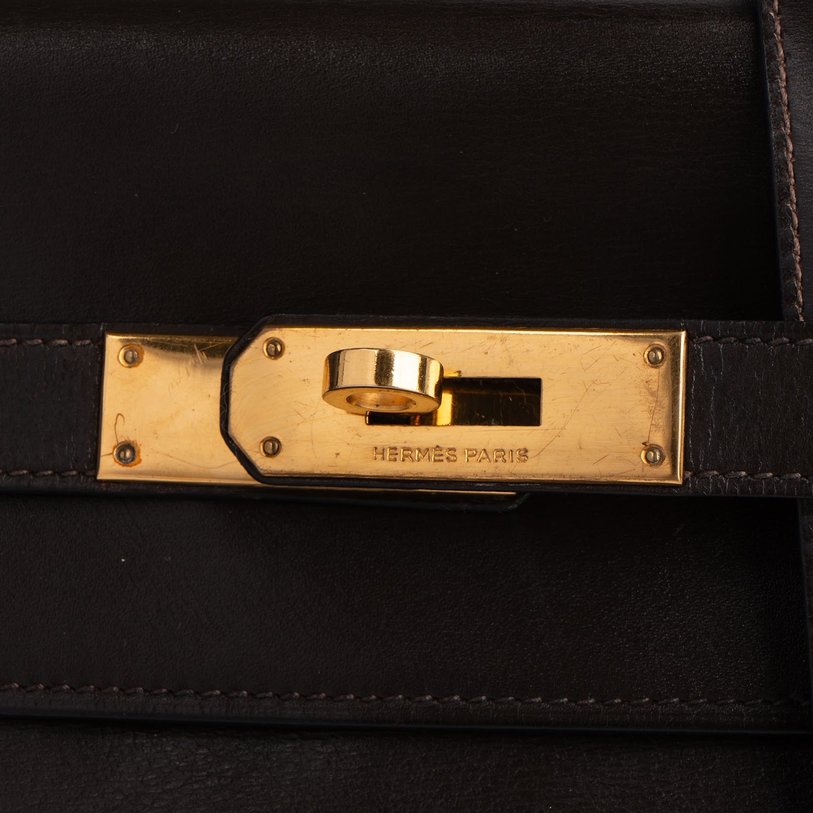 [🔄️B11 / F23] Hermès Box Calf Kelly 32 Sellier Handbag - vintageandkickz
