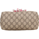 Gucci Monogram GG Supreme Children's Tote Bow Handbag