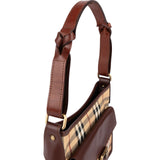 Burberry Nova-Check Monogram Pocket Buckle Small Shoulder Bag