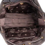 MCM Monogram Leopard Print Visetos Drawstring Tote Handbag