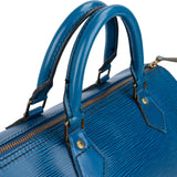 Louis Vuitton Blue Epi Leather Speedy 30 Handbag