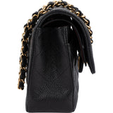 Chanel Quilted Caviar Leather Small Double Flap Shoulder Bag