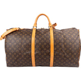 Louis Vuitton Monogram Canvas Keepall 60 Bandoulière Travel Bag