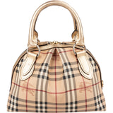 Burberry Haymarket Check Framed Bowling Handbag