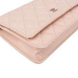 Chanel Quilted Caviar Leather Palladium Wallet On Chain Crossbody Bag