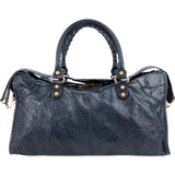 Balenciaga Blue Leather City Handbag
