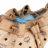 MCM Monogram Visetos Drawstring Bucket Crossbody Bag
