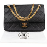 Chanel Quilted Lambskin 24K Gold Double Flap Shoulder Bag