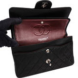 Chanel Quilted Lambskin Palladium Small Double Flap Shoulder Bag