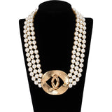 Chanel Pearl CC Choker Necklace Collier 2024