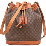 Celine Macadam Monogram Drawstring Bucket Crossbody Bag