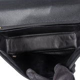 Chanel Quilted Caviar Leather Palladium Maxi Single Flap Crossbody Bag