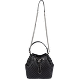 Chanel Chevron Leather Drawstring Crossbody Bag