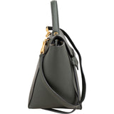 Céline Dark Green Grained Leather Belt Handbag