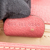 Gucci Pink Grained Leather Bamboo Top Handle Handbag