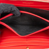 Saint Laurent Red Leather Chic Y Zip Around Wallet