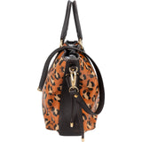 MCM Monogram Leopard Print Visetos Drawstring Tote Handbag