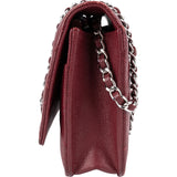 Chanel Wuilted Caviar Leather Jeweled CC Wallet On Chain Crossbody Bag
