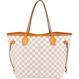 Louis Vuitton Monogram Damier Azur Canvas Neverfull MM Shoulder Bag