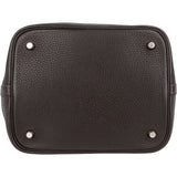 Hermès Brun Clemence Picotin Lock 22 (MM) Handbag - vintageandkickz