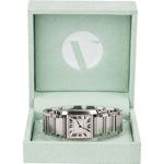 Cartier Stainless Steel Tank Française 2301 Women Watch - vintageandkickz
