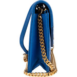 Saint Laurent Chevron Grain de Poudre Wallet On Chain Crossbody Bag - vintageandkickz