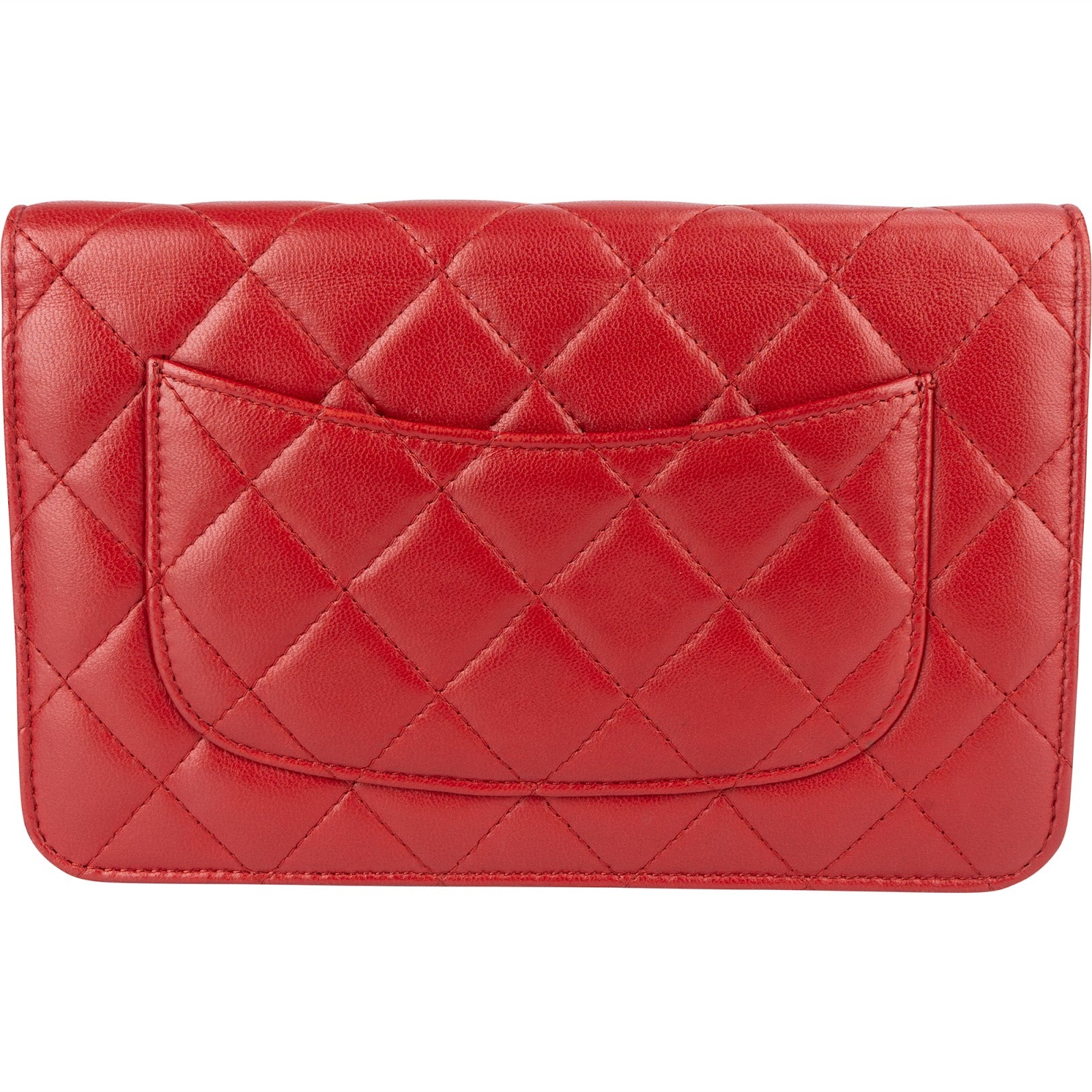 Chanel Quilted Lambskin Wallet on Chain Crossbody Bag - vintageandkickz