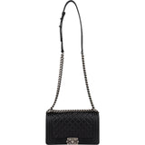 Chanel Quilted Lambskin Medium Boy Single Flap Crossbody Bag