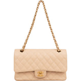 Chanel Quilted Caviar Leather Medium Double Flap Shoulder Bag