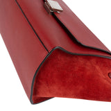 Celine Grained Calfskin Suede Leather Trapeze Handbag