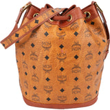 MCM Monogram Visetos Drawstring Bucket Crossbody Bag