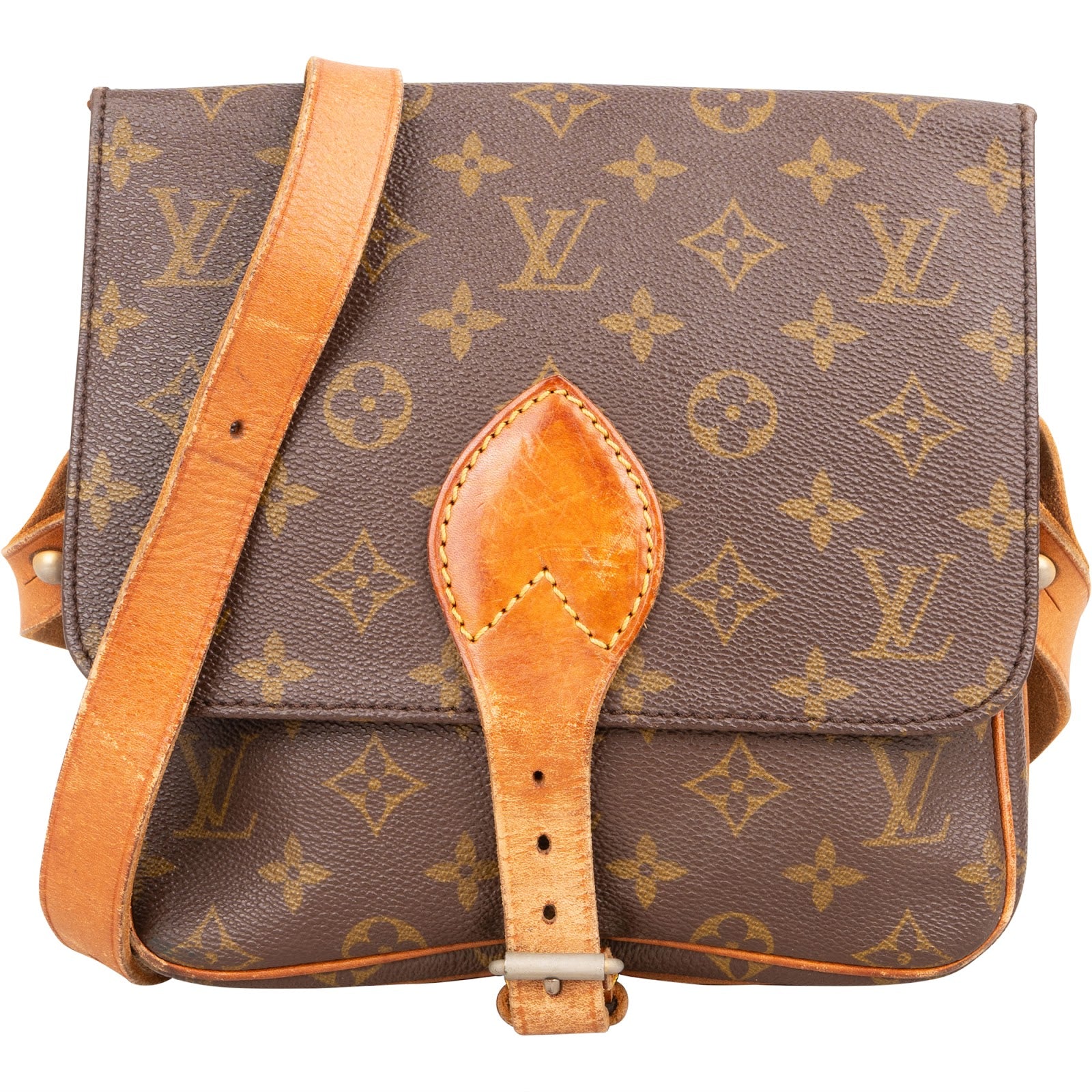 Louis Vuitton Monogram Canvas Cartouchiere MM Crossbody Bag - vintageandkickz