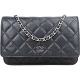 Chanel Quilted Caviar Leather Wallet On Chain Crossbody Bag