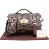 Mulberry Brown Buffalo Leather Small Alexa Satchel Handbag