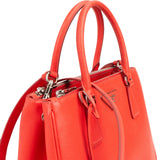 Prada Red Saffiano Leather Galleria Tote Handbag