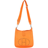 Hermès Orange Togo Leather Evelyne III 33 Crossbody Bag
