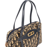 Christian Dior Trotter Monogram Canvas Vintage Emblem Boston Shoulder Bag