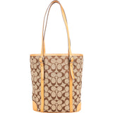 Coach Monogram Signature Hampton Bucket Tote Shoulder Bag