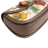 Gucci Floral Jacquard Bamboo 1947 Top Handle Crossbody Bag