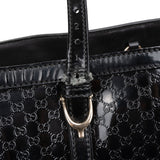 Gucci Microguccissima Monogram Patent Leather Large Tote Shoulder Bag