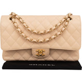 Chanel Quilted Caviar Leather Medium Double Flap Shoulder Bag